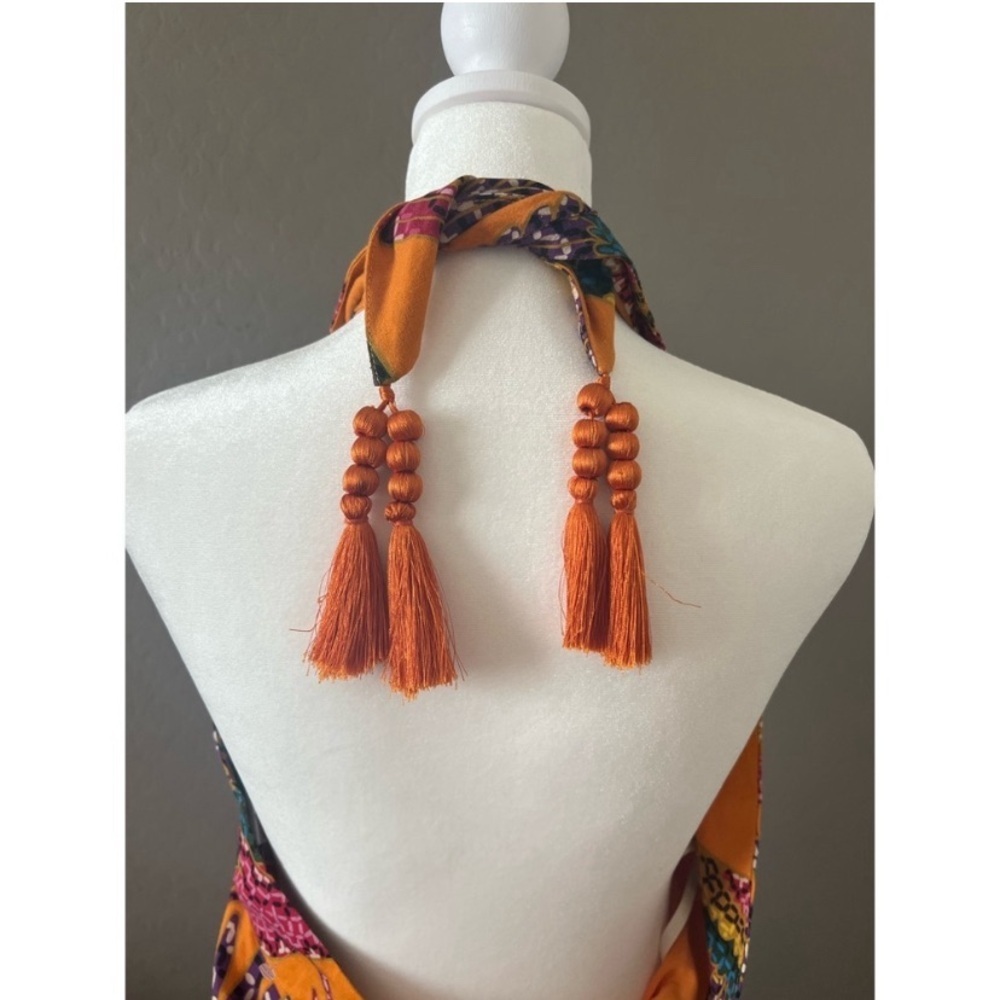 Farm Rio Vibrant Orange Macaw Convertible Dress / Midi Skirt | Size XS - Picture 5 of 7